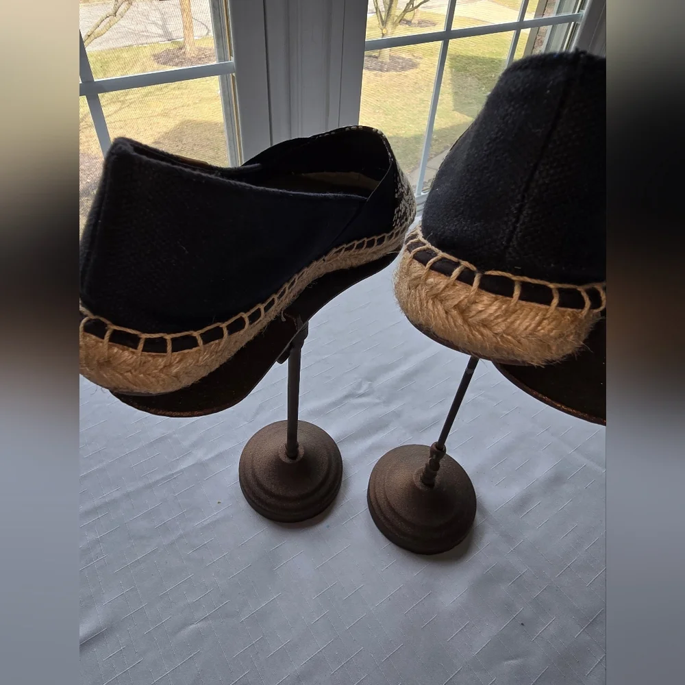 Black and White Espadrilles‎ with Tribal Aztec Pattern Resort Cottagecore Outing